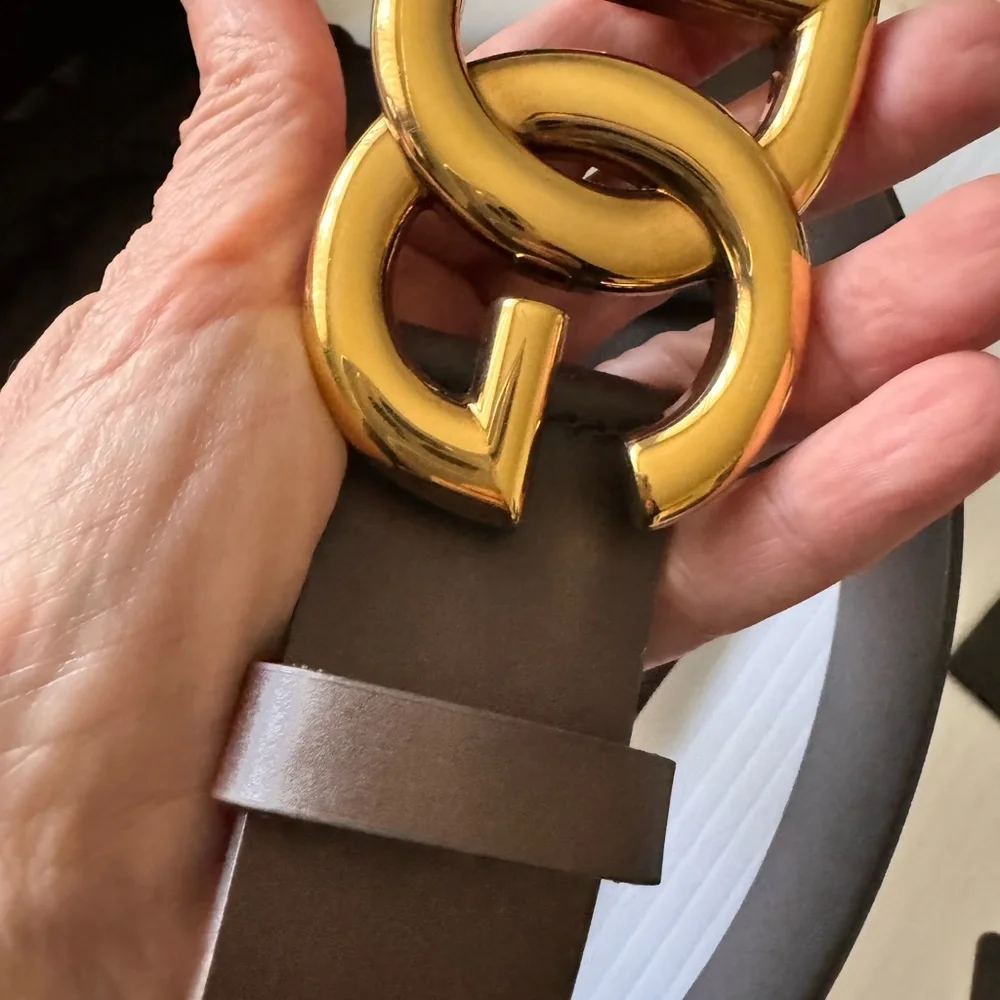 Dolce&Gabbana DG-Logo Leather Buckle Belt
